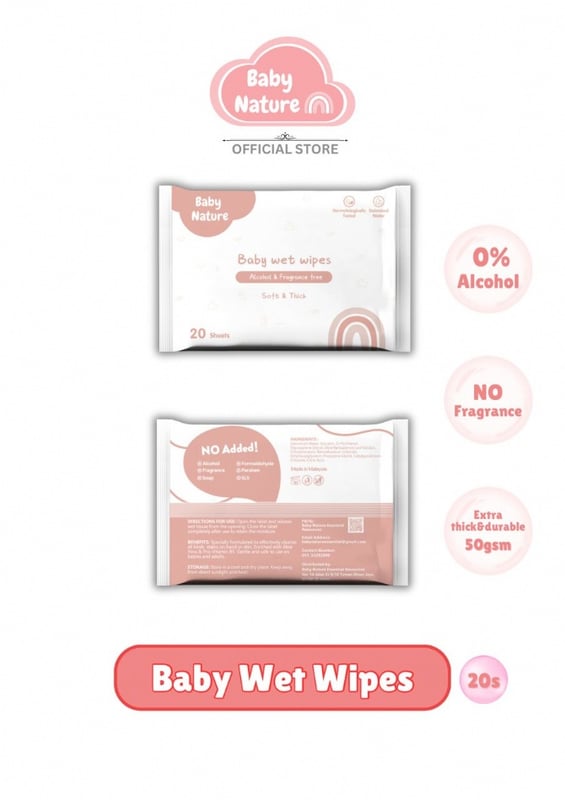 baby wipes 20’s